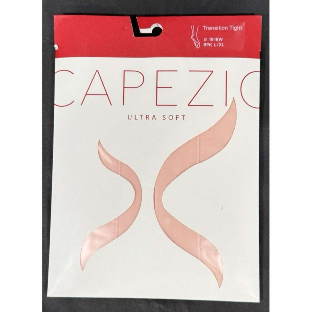 Capezio Transition Tight Womens L/XL Ballet Pink Ultra Soft Matte 1918W New